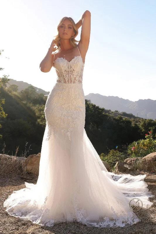 cocktail dresses with lace trims for delicate accents --Applique Sleeveless Bridal Mermaid Dress by Nox Anabel JE1014L cocktail dresses with lace trims for delicate accents --Applique Sleeveless Bridal Mermaid Dress by Nox Anabel JE1014L