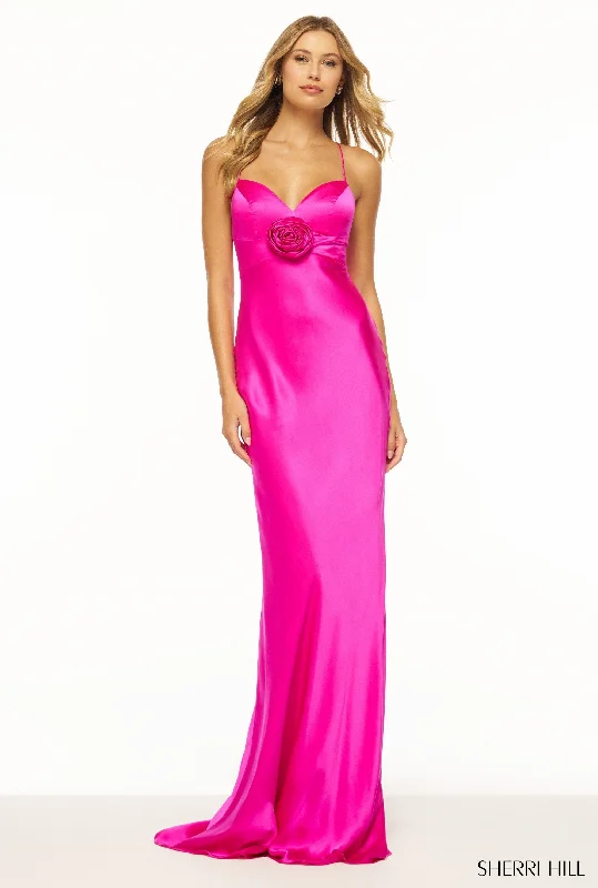 bridesmaid dresses with chiffon pleats for graceful flow --56227