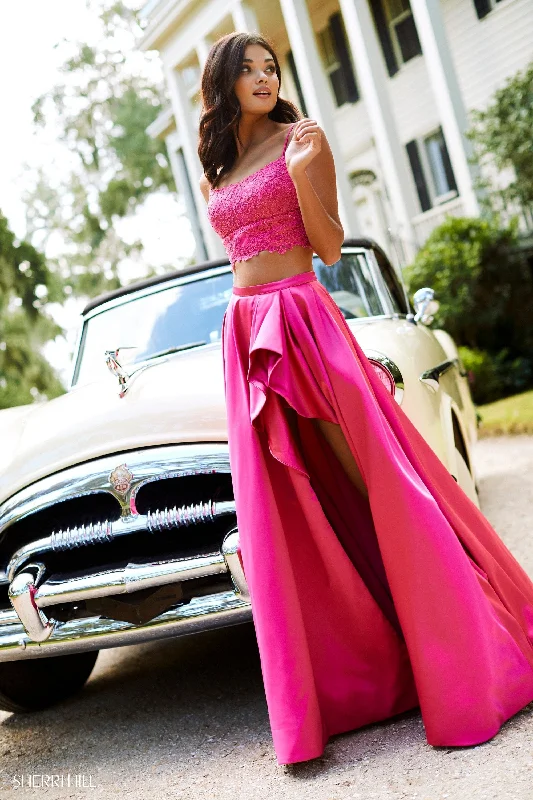 Two piece skirt sets with off-the-shoulder tops- -52623