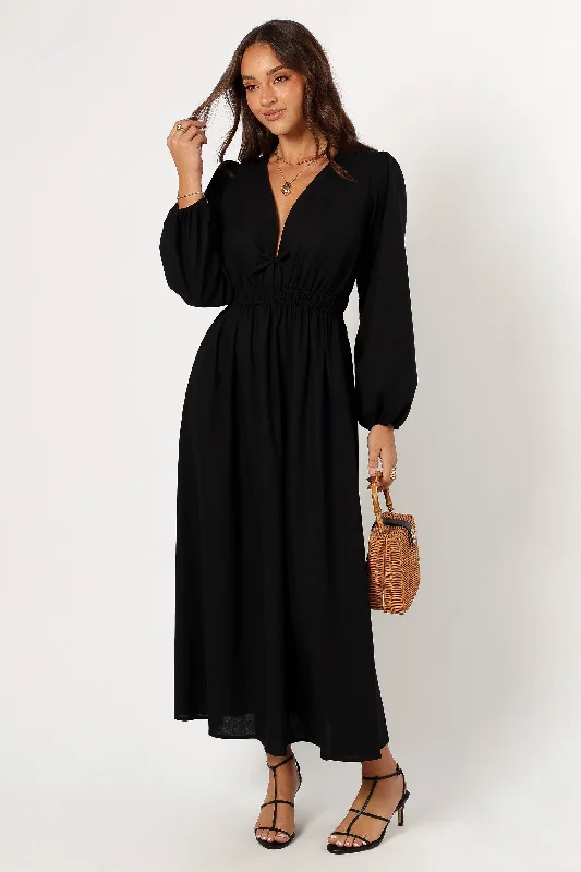 cocktail dresses with cap sleeves for modest coverage --Cece Long Sleeve Maxi Dress - Black cocktail dresses with cap sleeves for modest coverage --Cece Long Sleeve Maxi Dress - Black