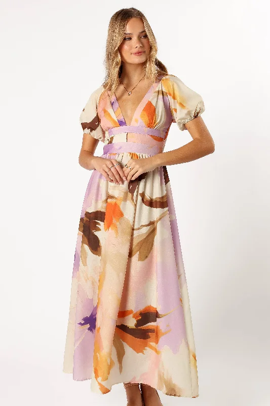 formal dresses with high necklines for modest fashion lovers --Christoff Maxi Dress - Floral formal dresses with high necklines for modest fashion lovers --Christoff Maxi Dress - Floral