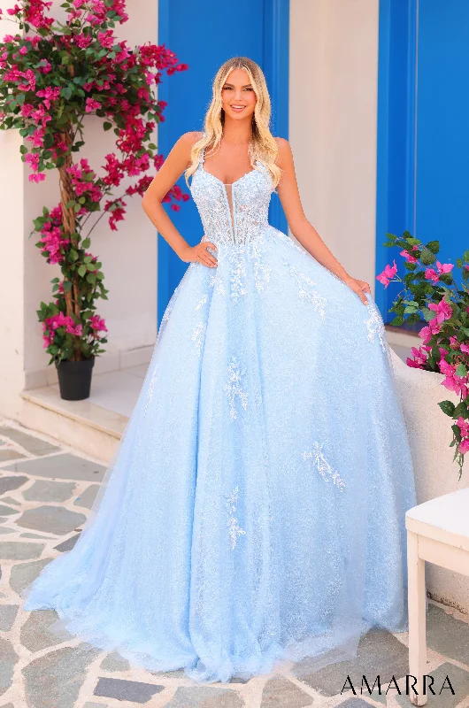 formal dresses with halter necks for summer galas --Applique Sleeveless A-line Gown by Amarra 88219 formal dresses with halter necks for summer galas --Applique Sleeveless A-line Gown by Amarra 88219