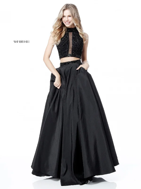 How to pair a two piece skirt set with statement jewelry- -51725