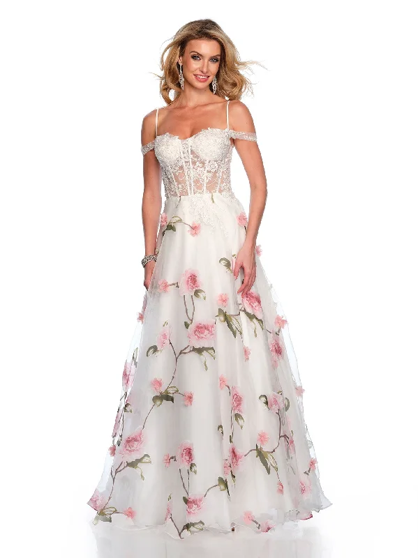 Trendy tiered dresses for wedding guests who want to stand out -Long Evening Dress by Dave and Johnny 11656 Trendy tiered dresses for wedding guests who want to stand out -Long Evening Dress by Dave and Johnny 11656