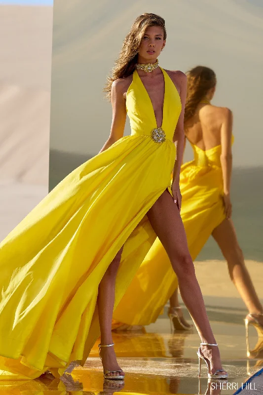 formal dresses with wrap design for adjustable fit --56728