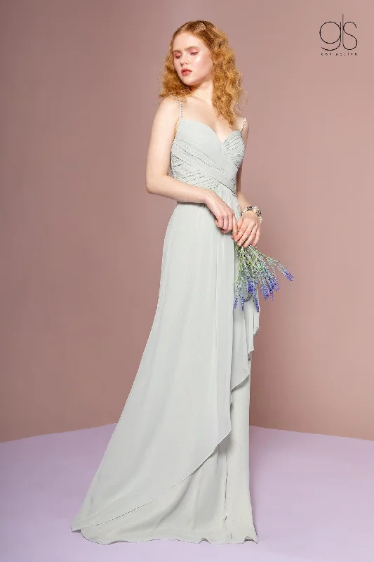 bridesmaid dresses with floral prints for spring weddings --Long A-line Sleeveless Dress with Ruched Bodice by Elizabeth K GL2666 bridesmaid dresses with floral prints for spring weddings --Long A-line Sleeveless Dress with Ruched Bodice by Elizabeth K GL2666