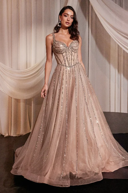 Short cocktail dresses for wedding guest fashion -Beaded Sleeveless Tulle Ball Gown by Ladivine CD849 Short cocktail dresses for wedding guest fashion -Beaded Sleeveless Tulle Ball Gown by Ladivine CD849