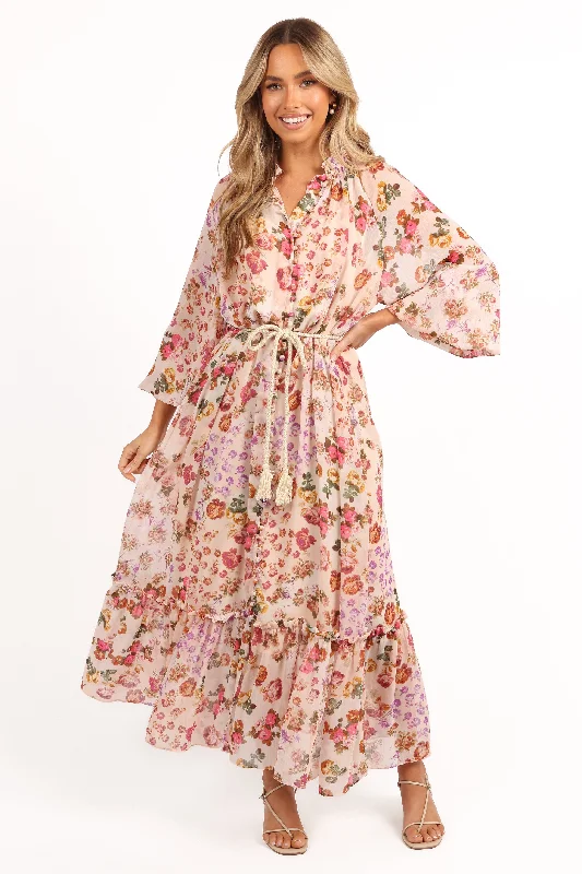 Sophisticated cocktail dresses for holiday parties -Micah Long Sleeve Midi Dress - Blush Sophisticated cocktail dresses for holiday parties -Micah Long Sleeve Midi Dress - Blush