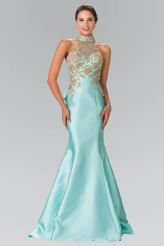 cocktail dresses with floral appliques for spring vibes --Ruffled Illusion Mermaid Gown by Elizabeth K GL2280 cocktail dresses with floral appliques for spring vibes --Ruffled Illusion Mermaid Gown by Elizabeth K GL2280