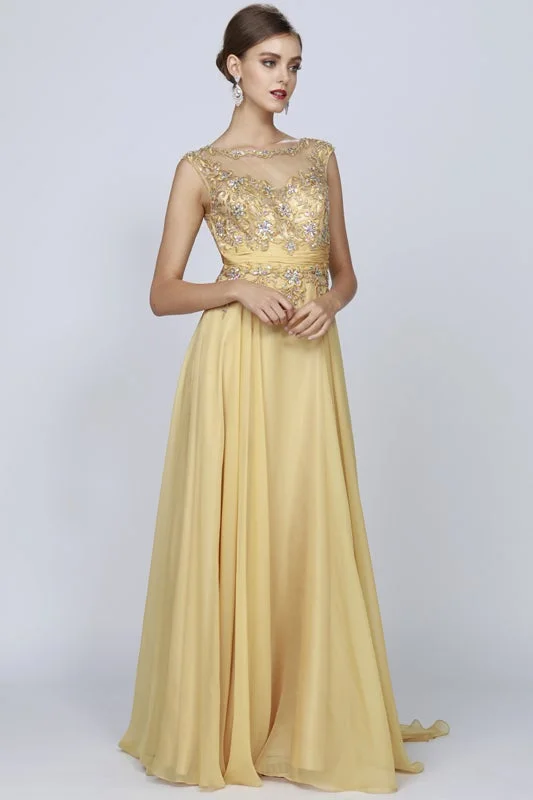 Wedding guest dresses with puff sleeves for a dramatic effect -Beaded Long Sleeveless Dress by Juliet 552 Wedding guest dresses with puff sleeves for a dramatic effect -Beaded Long Sleeveless Dress by Juliet 552