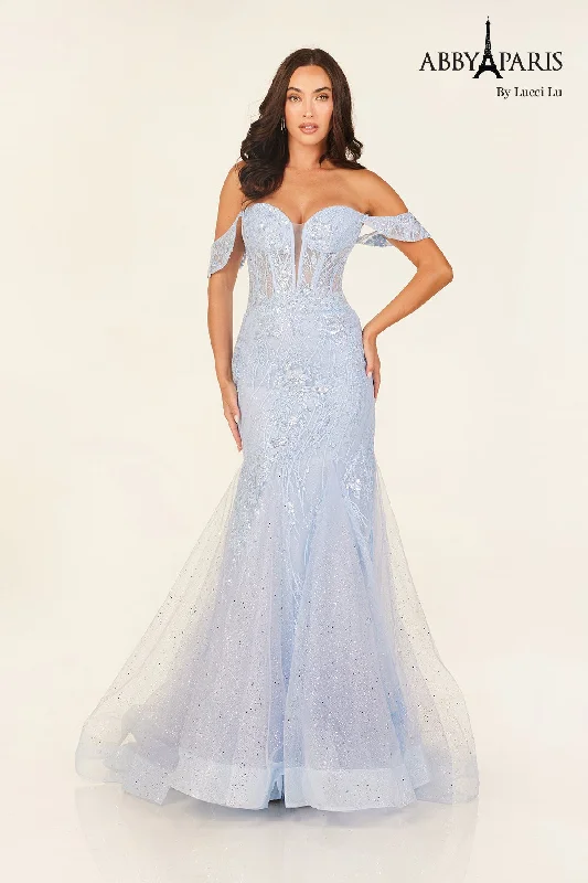 cocktail dresses with lace backs for intricate detail --Off Shoulder Mermaid Dress by Abby Paris 90335 cocktail dresses with lace backs for intricate detail --Off Shoulder Mermaid Dress by Abby Paris 90335