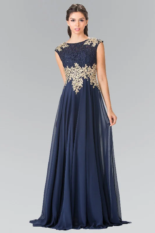 Best wedding guest dresses for winter holiday weddings -Long Cap Sleeve Dress with Lace Top by Elizabeth K GL2228 Best wedding guest dresses for winter holiday weddings -Long Cap Sleeve Dress with Lace Top by Elizabeth K GL2228