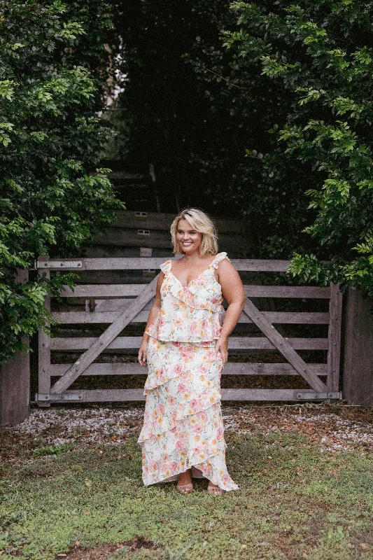 Plus-size formal dresses for wedding guests -Andie Skirt Set - Peony
