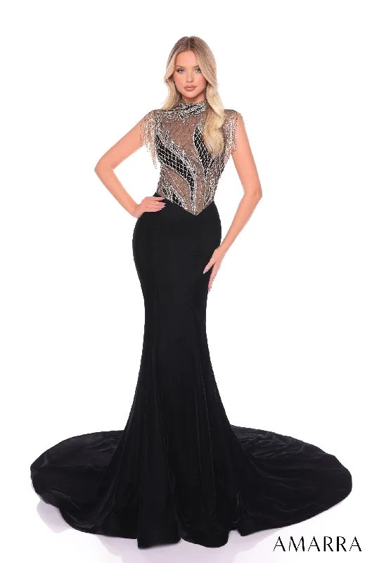 formal dresses for evening galas with sequin embellishments --Cap Sleeve Fringe Mermaid Dress by Amarra 88104 formal dresses for evening galas with sequin embellishments --Cap Sleeve Fringe Mermaid Dress by Amarra 88104