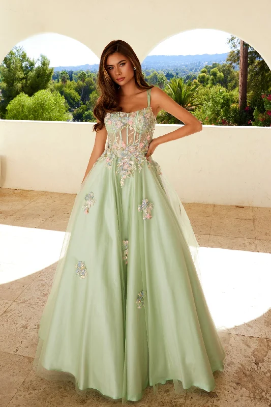 cocktail dresses with cap sleeves for modest coverage --Applique Sleeveless A-line Gown by Juliet JT2565U cocktail dresses with cap sleeves for modest coverage --Applique Sleeveless A-line Gown by Juliet JT2565U
