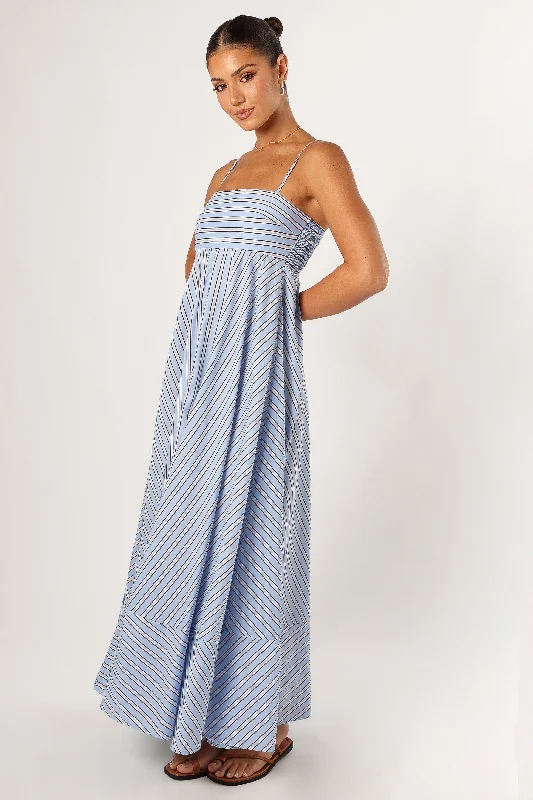 Beautiful evening party dresses for elegant affairs -Iggy Maxi Dress - Blue
