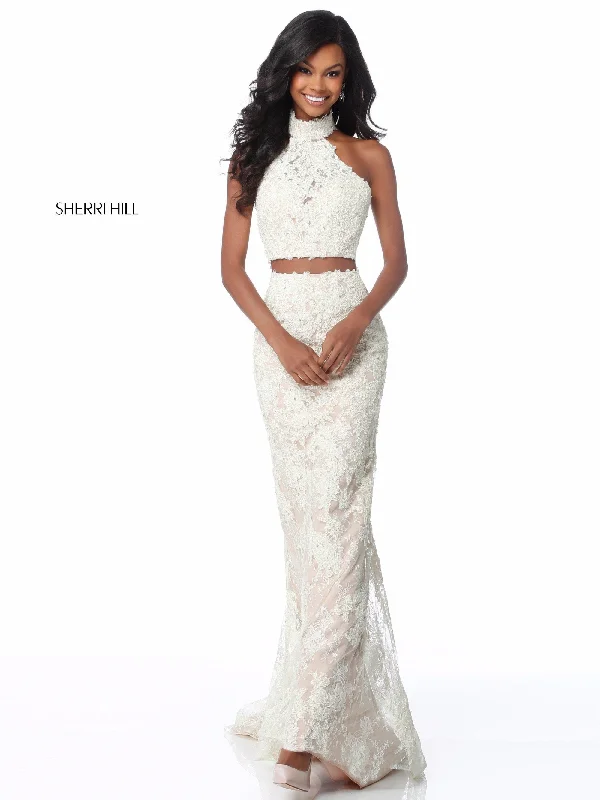 Two piece skirt sets with flared skirts- -51770