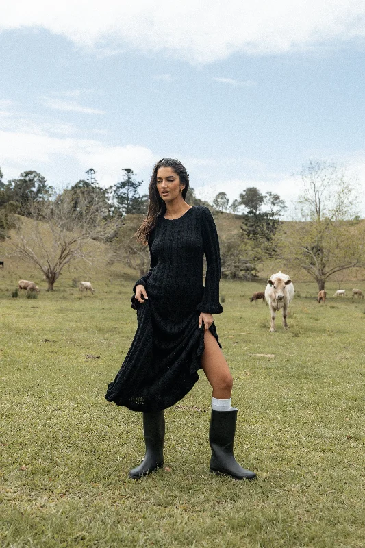 Elegant formal dresses for exclusive parties -Colter Long Sleeve Maxi Dress - Black Elegant formal dresses for exclusive parties -Colter Long Sleeve Maxi Dress - Black
