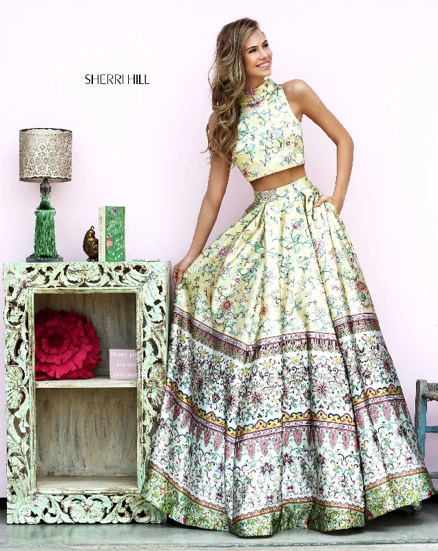 Two piece skirt sets with statement sleeves- -50783