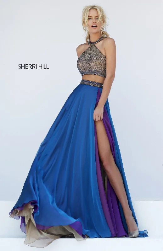 Two piece skirt sets with box pleat skirts- -50042