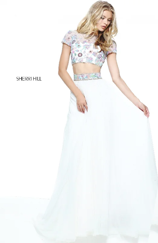 Two piece skirt sets with peplum tops for a feminine silhouette- -51152