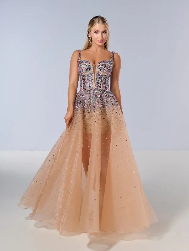 formal dresses for weddings with lace detailing --Beaded Sleeveless A-line Gown by Tiffany Designs 16206 formal dresses for weddings with lace detailing --Beaded Sleeveless A-line Gown by Tiffany Designs 16206