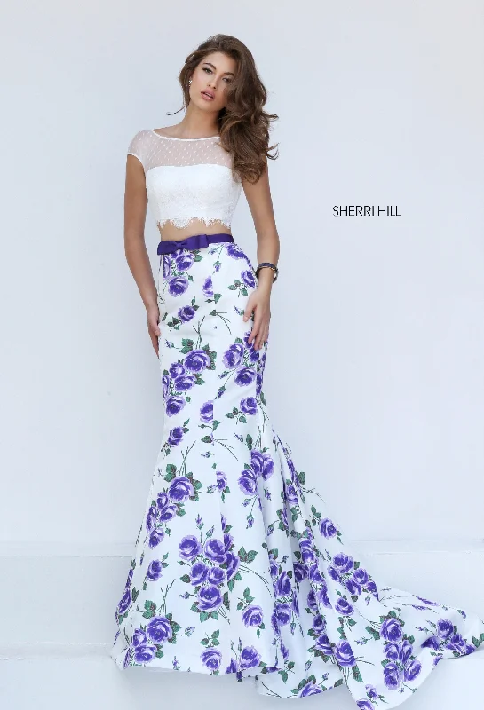 ivory/purple print