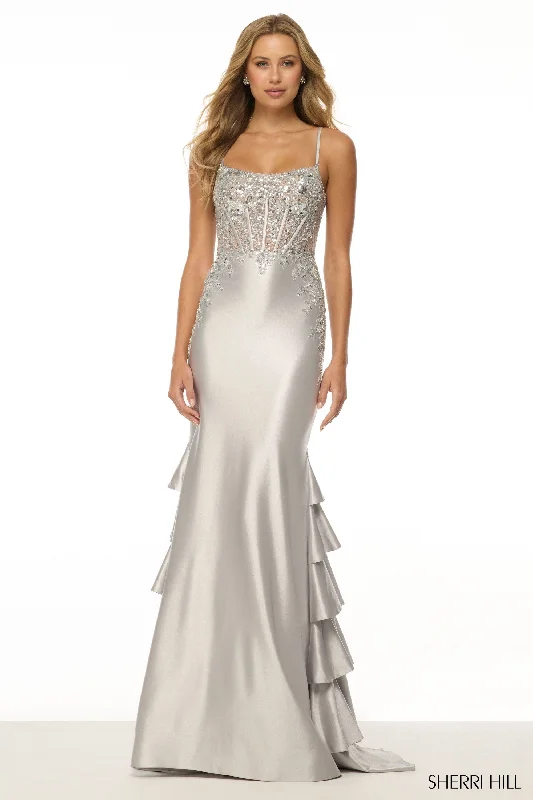 formal dresses with floral prints for garden weddings --57189