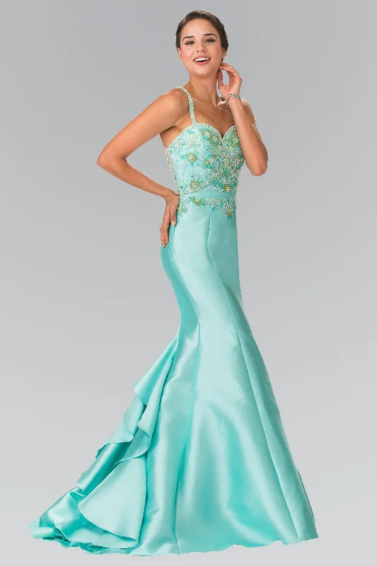 cocktail dresses with sweetheart necklines for romantic looks --Beaded Ruffled Mermaid Dress by Elizabeth K GL2214 cocktail dresses with sweetheart necklines for romantic looks --Beaded Ruffled Mermaid Dress by Elizabeth K GL2214