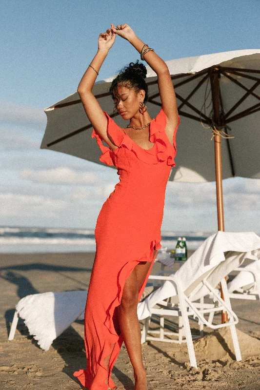 cocktail dresses with high-low skirts for trendy looks --Dalia Maxi Dress - Tangerine cocktail dresses with high-low skirts for trendy looks --Dalia Maxi Dress - Tangerine