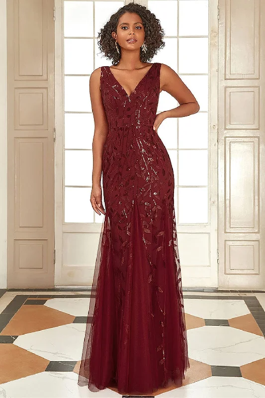 formal dresses for holiday parties in jewel tones --Applique Fitted V-Neck Mesh Gown by Amelia Couture 7886 formal dresses for holiday parties in jewel tones --Applique Fitted V-Neck Mesh Gown by Amelia Couture 7886