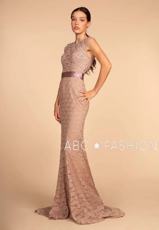 Wedding guest dresses that are comfortable yet chic -Long Mermaid Lace Dress with Jeweled Bodice by Elizabeth K GL2613 Wedding guest dresses that are comfortable yet chic -Long Mermaid Lace Dress with Jeweled Bodice by Elizabeth K GL2613
