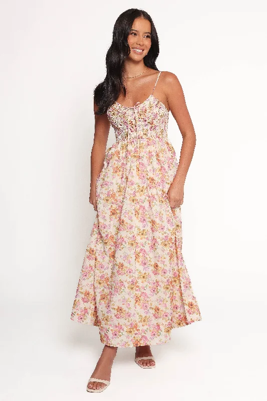 Spring dresses with wrap skirts for an adjustable fit -Salaca Maxi Dress - Pink/Orange Spring dresses with wrap skirts for an adjustable fit -Salaca Maxi Dress - Pink/Orange