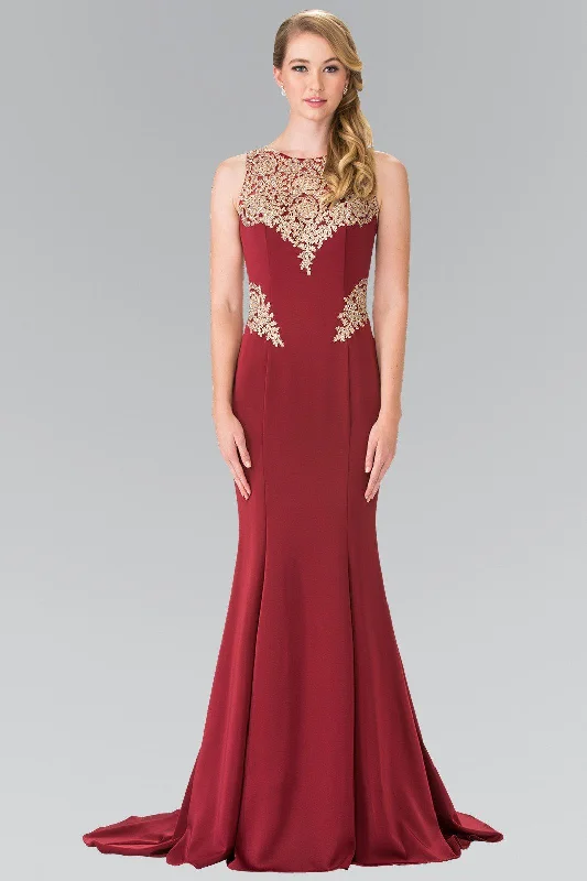 cocktail dresses with velvet finishes for winter warmth --Long Sleeveless Embroidered Dress by Elizabeth K GL2312 cocktail dresses with velvet finishes for winter warmth --Long Sleeveless Embroidered Dress by Elizabeth K GL2312