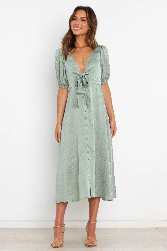 cocktail dresses with high-low skirts for trendy looks --Piper Dress - Sage