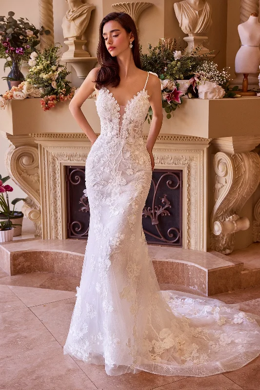 cocktail dresses with halter necks for formal dinners --Applique Fitted Sleeveless Bridal Gown by Ladivine WL053 cocktail dresses with halter necks for formal dinners --Applique Fitted Sleeveless Bridal Gown by Ladivine WL053