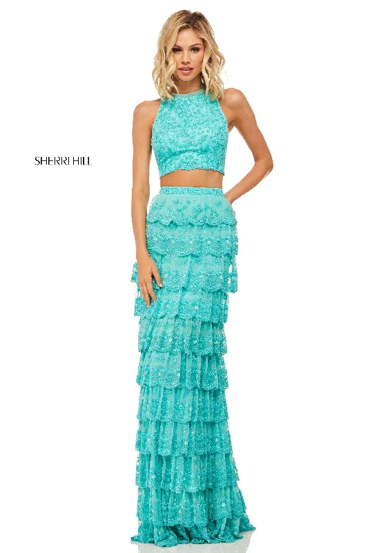 Two piece skirt sets with ruffled skirts- -52777