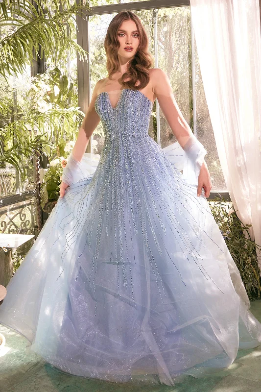 formal dresses for post-surgery patients with easy closures --Andrea and Leo A1369 Dress