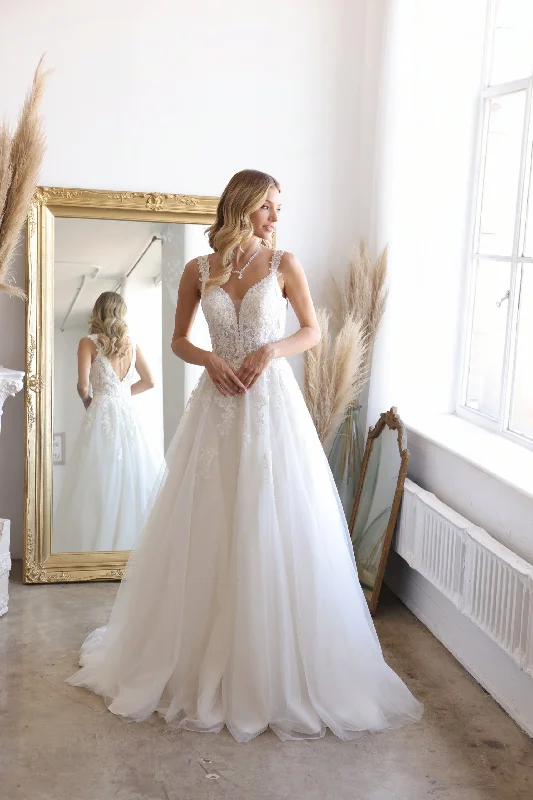 Bohemian wedding guest dresses for beach ceremonies -Sleeveless Tulle Bridal Gown by Abby Lane 97197 Bohemian wedding guest dresses for beach ceremonies -Sleeveless Tulle Bridal Gown by Abby Lane 97197