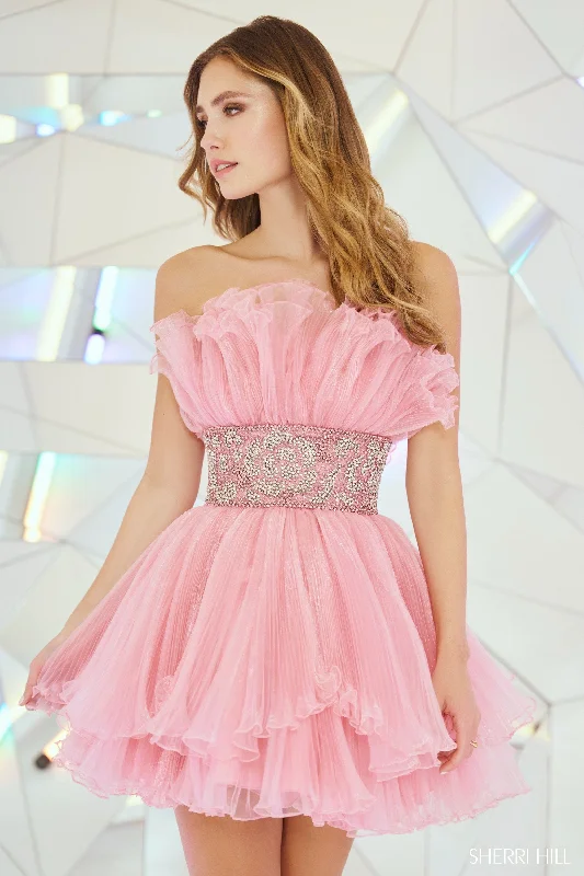 Graduation dresses for larger figures with supportive fits -55723
