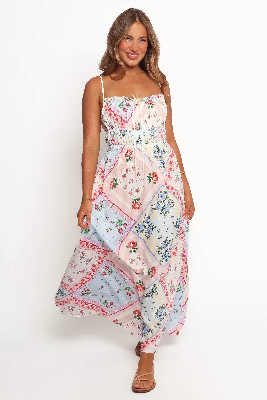 Long evening party dresses for elegant events -Delfina Midi Dress - Multi