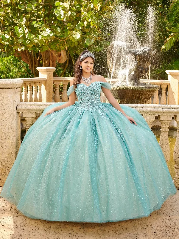 Lizluo Fiesta 56517 - Tulle Off-Shoulder Sweetheart Neck Ballgown
