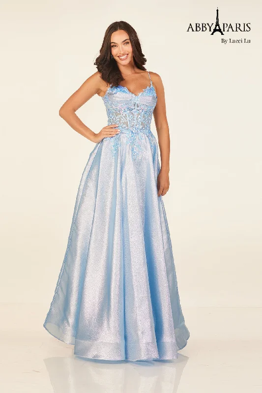 cocktail dresses with sweetheart necklines for romantic looks --Metallic Sleeveless A-line Gown by Abby Paris 90290 cocktail dresses with sweetheart necklines for romantic looks --Metallic Sleeveless A-line Gown by Abby Paris 90290