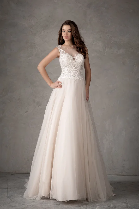 Elegant wedding guest dresses for formal evening events -Applique Cap Sleeve Bridal Gown by Abby Lane 97102 Elegant wedding guest dresses for formal evening events -Applique Cap Sleeve Bridal Gown by Abby Lane 97102