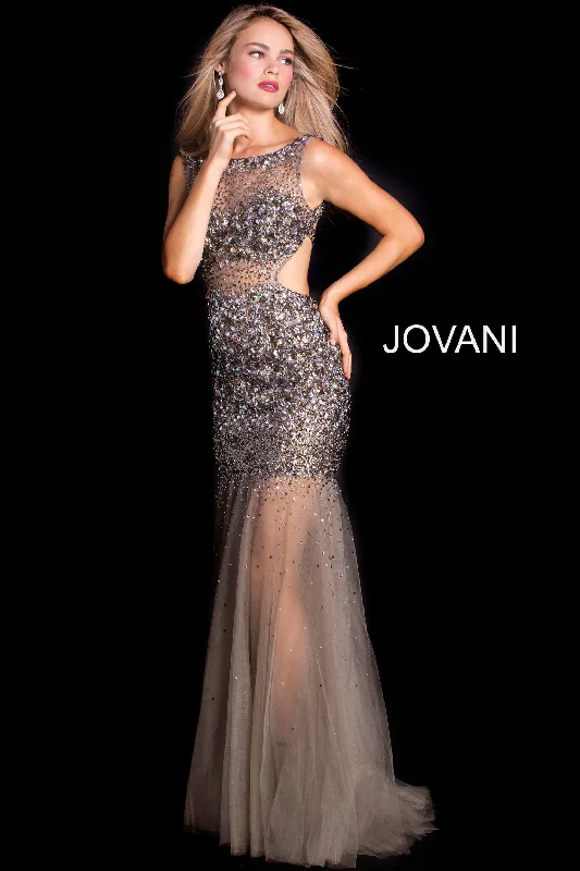 formal dresses for dance performances with stretch material --Beaded Sheer Fitted Sleeveless Gown by Jovani 171100 formal dresses for dance performances with stretch material --Beaded Sheer Fitted Sleeveless Gown by Jovani 171100