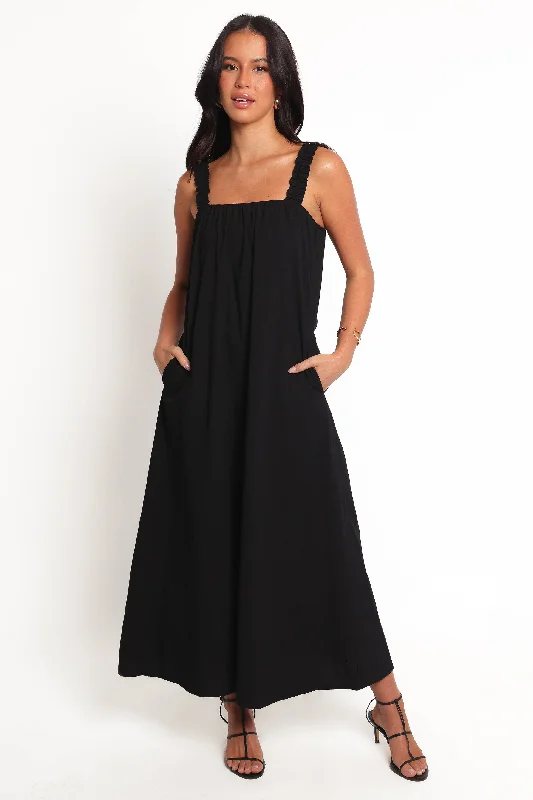 Simple dresses for intimate birthday parties -Alessandra Maxi Dress - Black