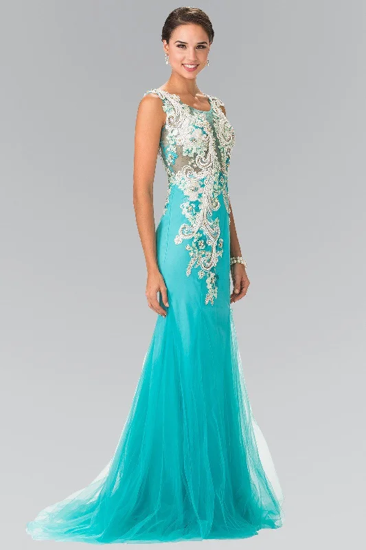Trendy wedding guest dresses with asymmetrical hemlines -Sleeveless Embroidered Mermaid Dress by Elizabeth K GL2318 Trendy wedding guest dresses with asymmetrical hemlines -Sleeveless Embroidered Mermaid Dress by Elizabeth K GL2318