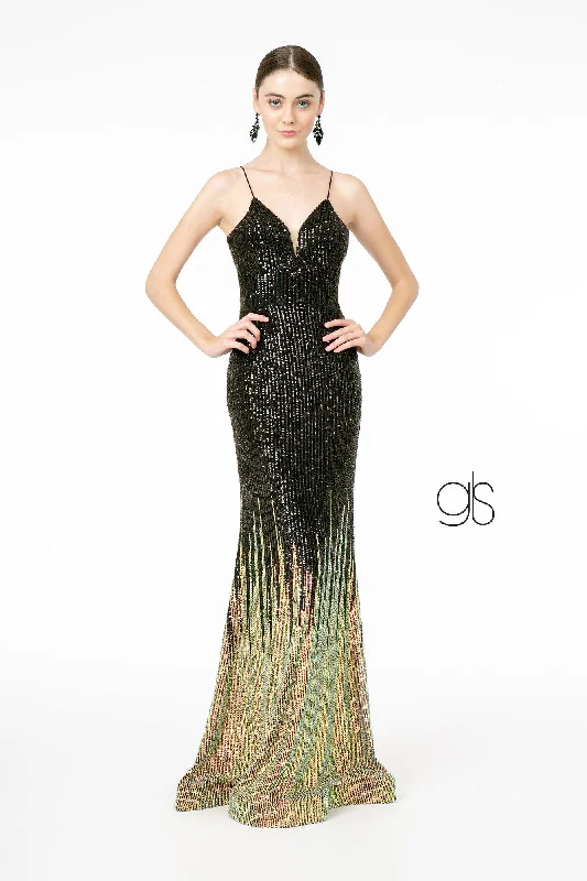 cocktail dresses with satin sashes for waist accentuation --Allover Ombre Sequin Mermaid Gown by Elizabeth K GL2899 cocktail dresses with satin sashes for waist accentuation --Allover Ombre Sequin Mermaid Gown by Elizabeth K GL2899