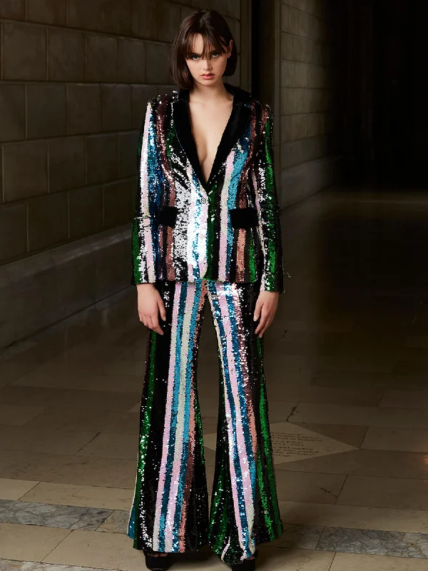 formal dresses for winter weddings with velvet and long sleeves --Multicolor Sequin V-Neck Pant Suit by Jovani M02942 formal dresses for winter weddings with velvet and long sleeves --Multicolor Sequin V-Neck Pant Suit by Jovani M02942