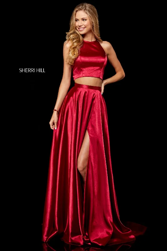 Two piece skirt sets with floral prints for spring- -52230